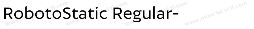RobotoStatic Regular字体转换
